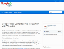 Tablet Screenshot of googleplustips.com
